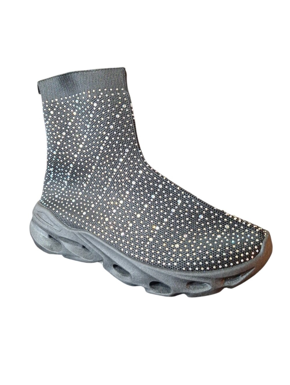 NIB Rouge Rhinestone Sock Sneakers